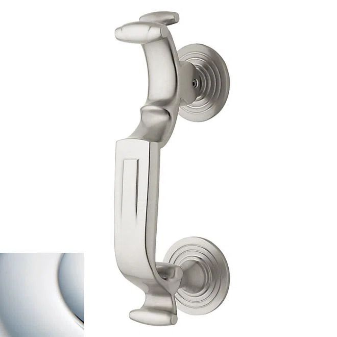 Polished Chrome Contemporary Solid Brass Door Knocker