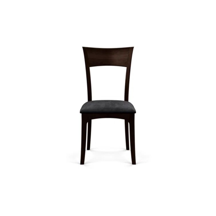Ingrid Smoke Cherry Solid Wood Dining Chair with Onyx Upholstery