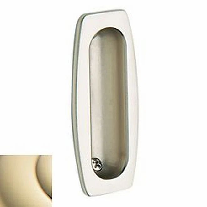 Lifetime Polished Brass Flush Pull for Sliding Doors