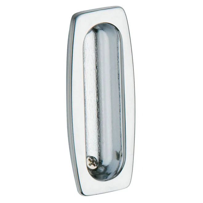 Polished Chrome Contemporary Flush Pull Door Accessory