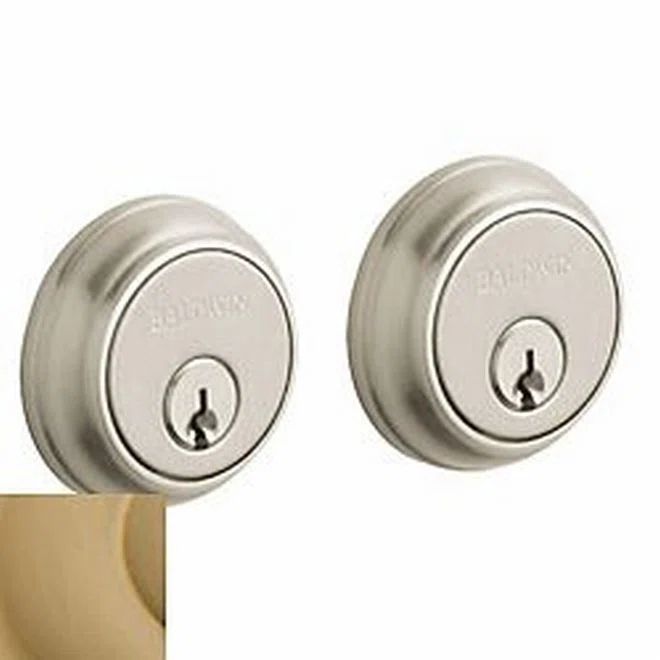 Vintage Brass Double Cylinder Round Deadbolt Lock
