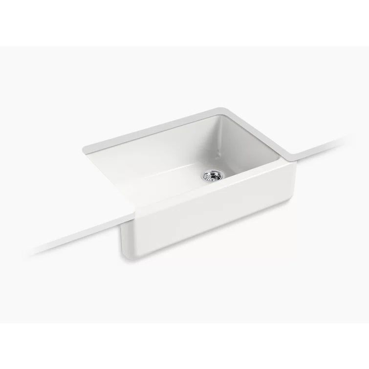 Sea Salt White Enameled Cast Iron Farmhouse Kitchen Sink