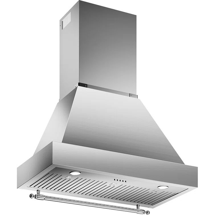 Bertazzoni 36" Stainless Steel 600 CFM Ducted (Vented) Wall Range Hood with Baffle Filter