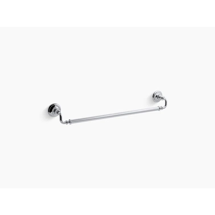 Polished Chrome 24-Inch Nickel Wall Mounted Towel Bar