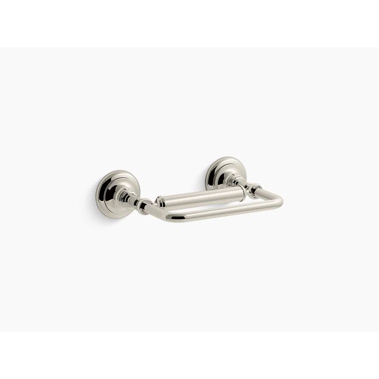 Vibrant Polished Nickel Vintage Pivoting Toilet Tissue Holder