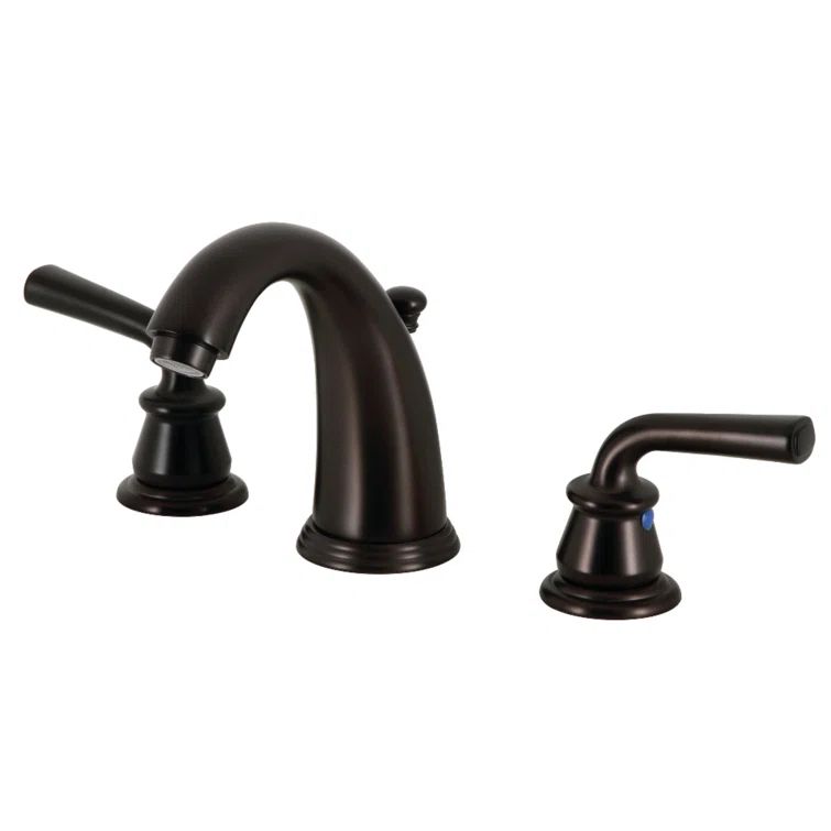 Elegant Traditional Oil Rubbed Bronze Widespread Bathroom Faucet with Lever Handles