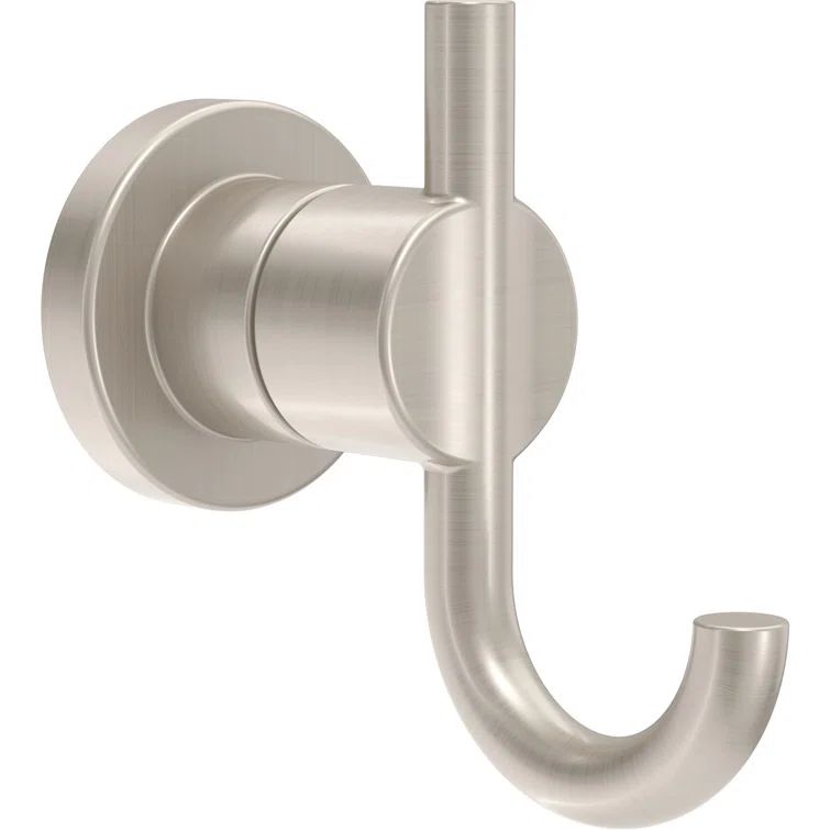Spotshield Brushed Nickel Double J-Hook Wall Mounted Towel Holder