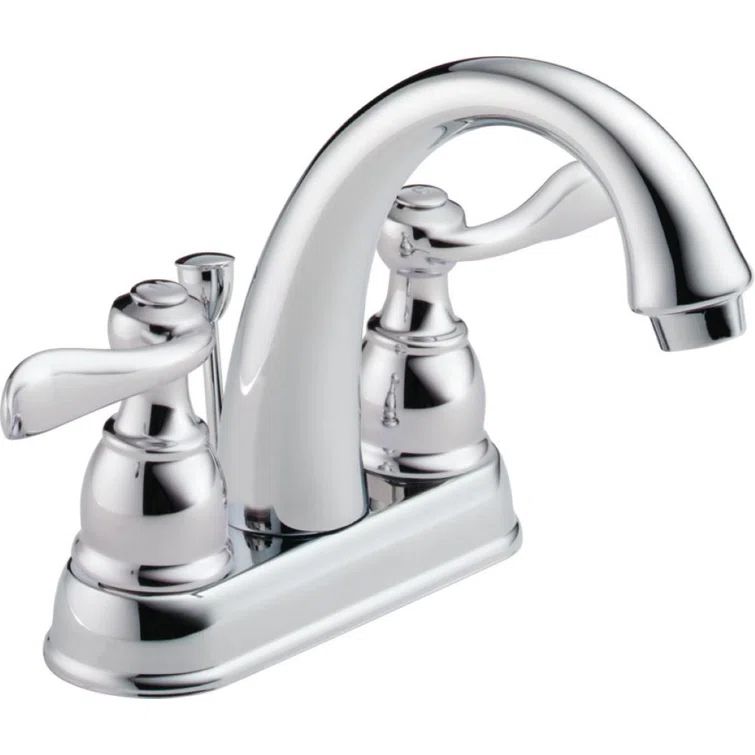 Windemere Polished Chrome Traditional 2-Handle Centerset Bathroom Faucet