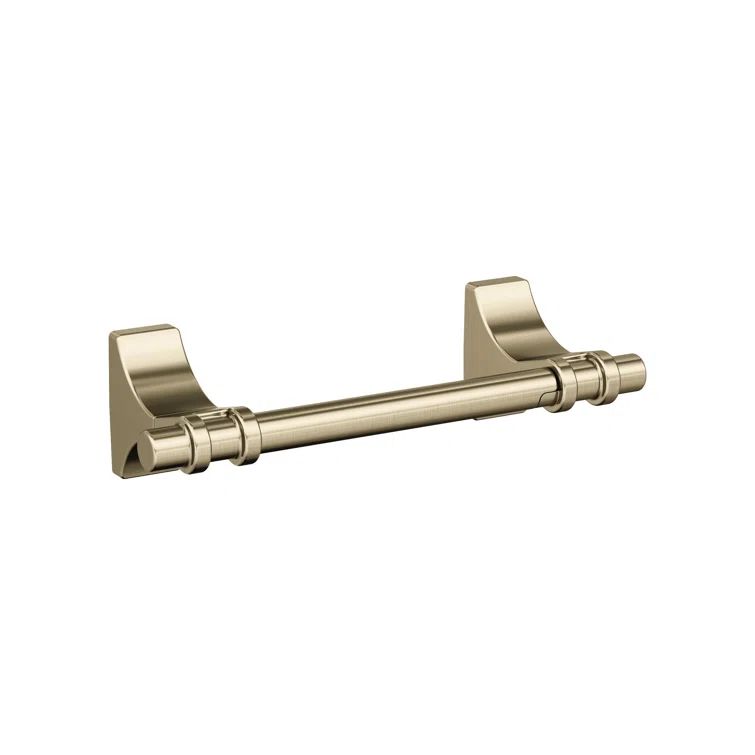 Golden Champagne Pivoting Double Post Toilet Paper Holder