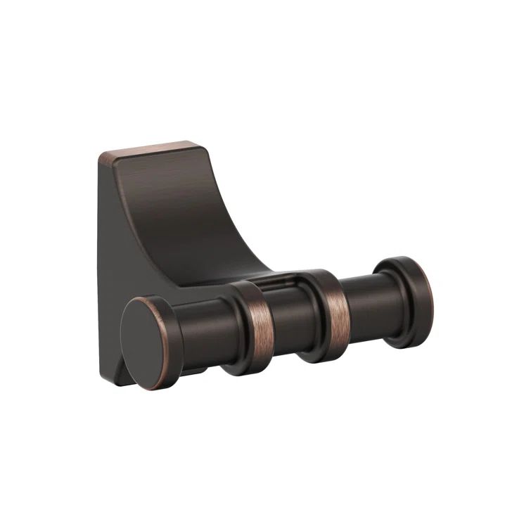 Oil-Rubbed Bronze Double Prong Wall Mounted Robe Hook