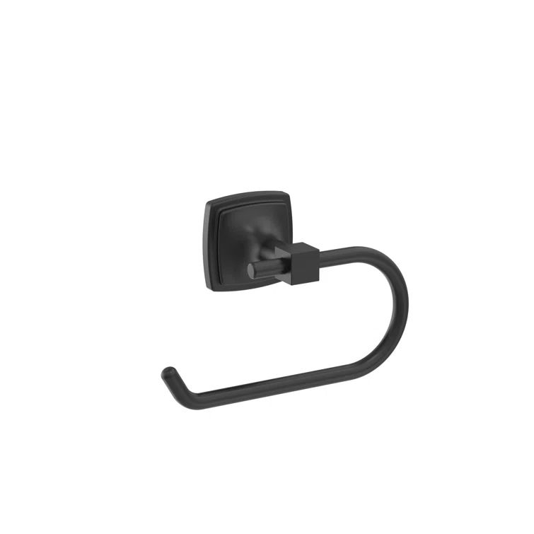 Matte Black Single Post Wall Mount Toilet Paper Holder