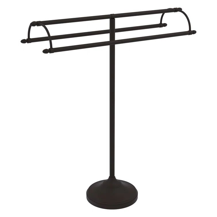 Oil Rubbed Bronze Double Arm Freestanding Towel Stand