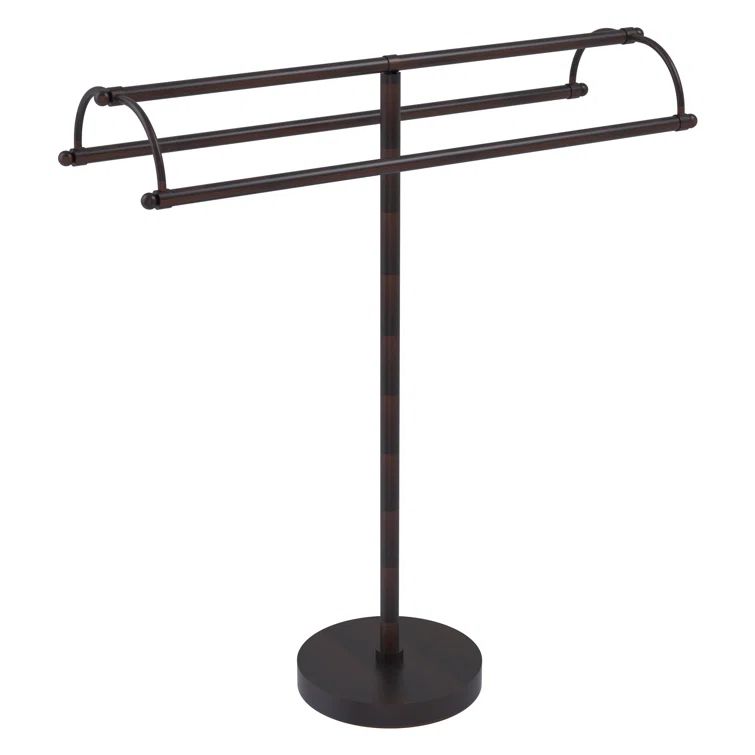 Venetian Bronze Double Arm Freestanding Towel Stand