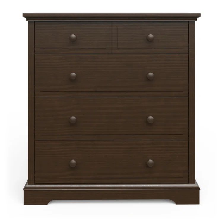 Slate Pine and MDF 4-Drawer Nursery Chest with Soft Close