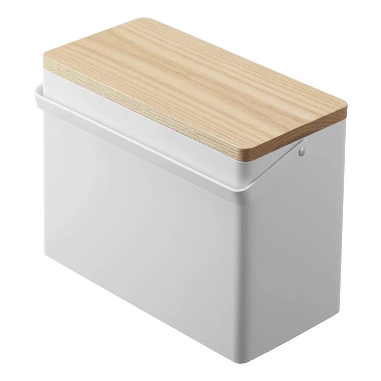 Compact White Wood and Steel Odds and Ends Organizer