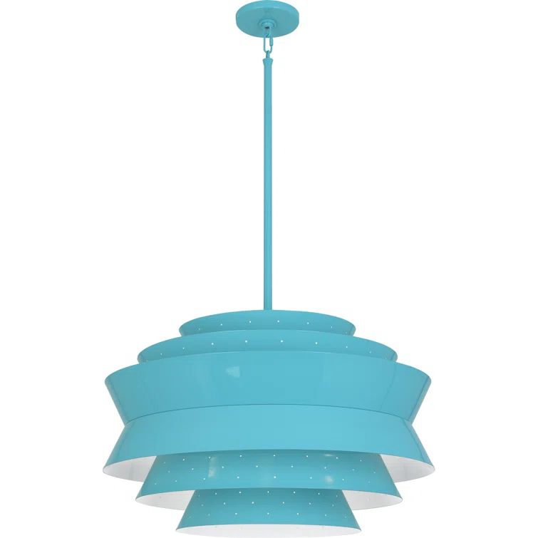 Pierce White Glass Modern Geometric Chandelier