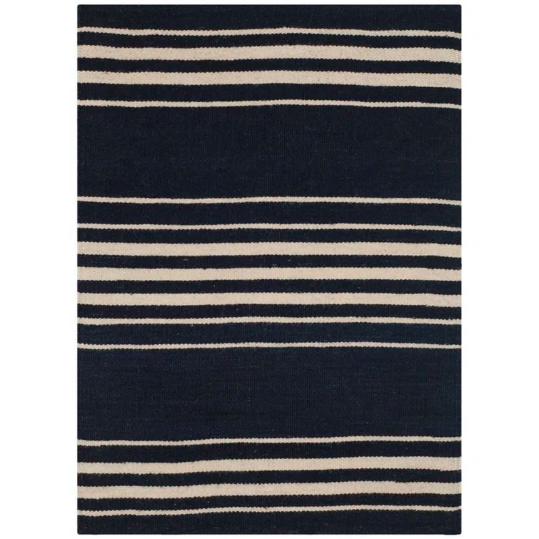 Cinder Stripe Handwoven Wool Indoor Accent Rug