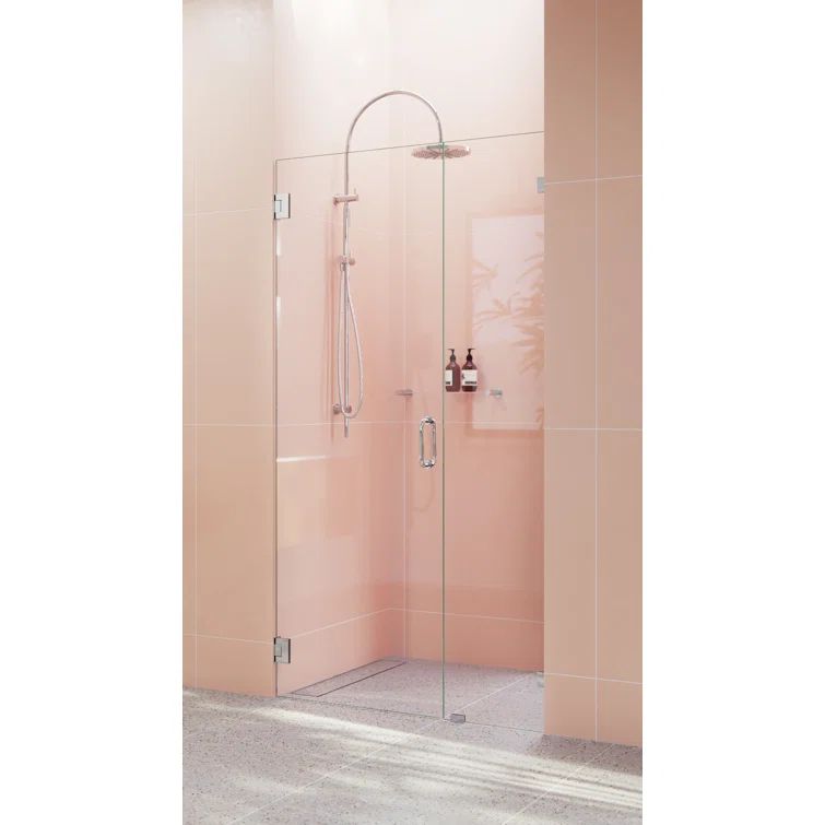 Illume 78" Frameless Shower Door with Polished Chrome Finish