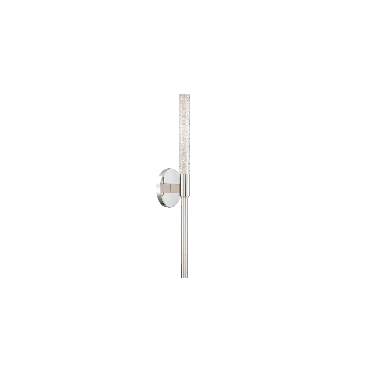 Polished Nickel Clear Crystal LED Wall Sconce