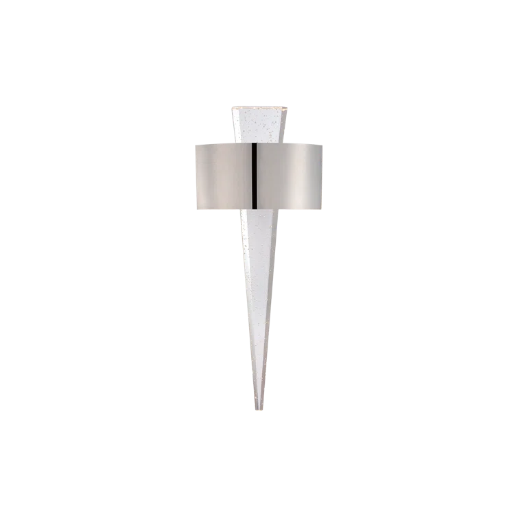 Palladian Polished Nickel Dimmable LED Wall Sconce with Clear Seeded Crystal