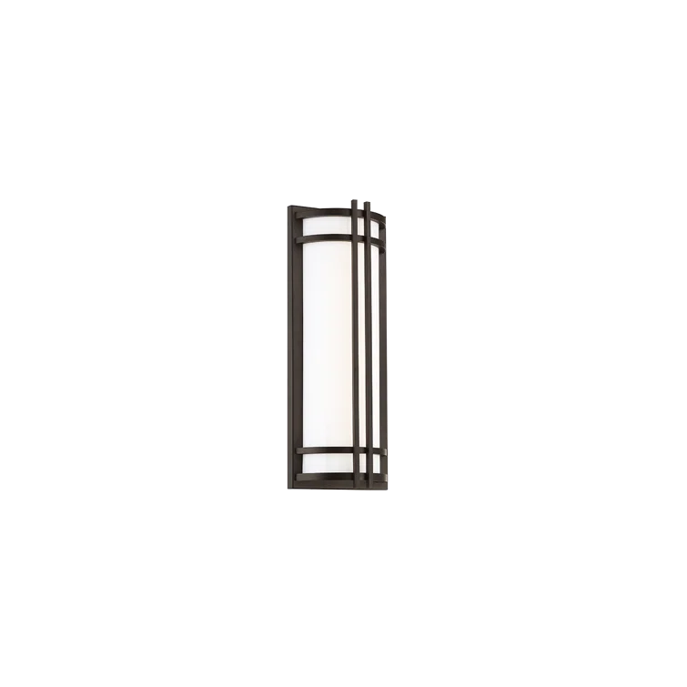 Skyscraper Art Deco Inspired Bronze LED Outdoor Wall Sconce