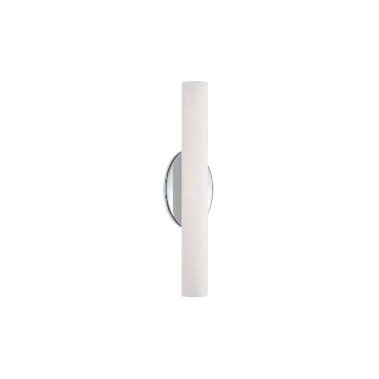 Loft 18" Chrome LED Bath Bar with Mouth Blown Opal Glass