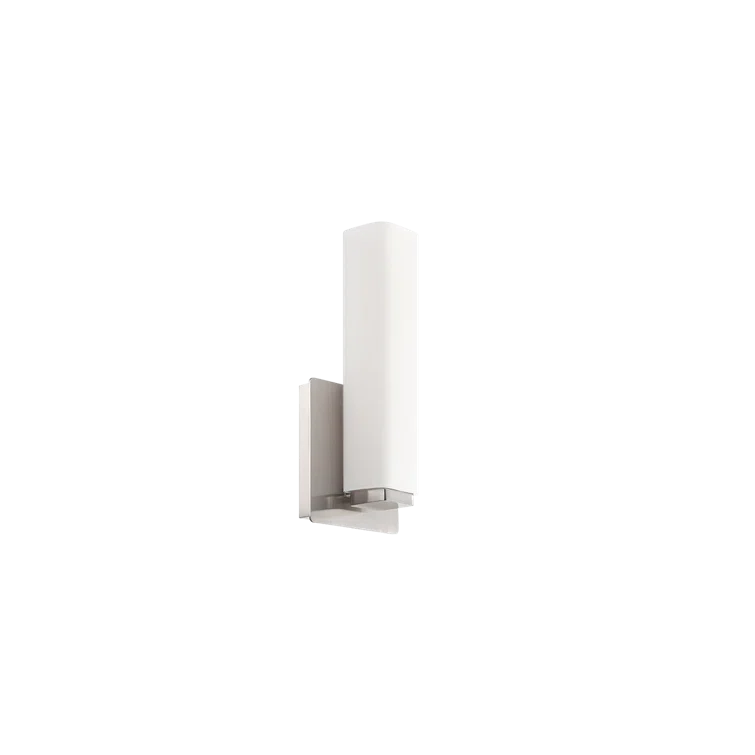Vogue Brushed Nickel LED Outdoor Wall Sconce with Opal Glass
