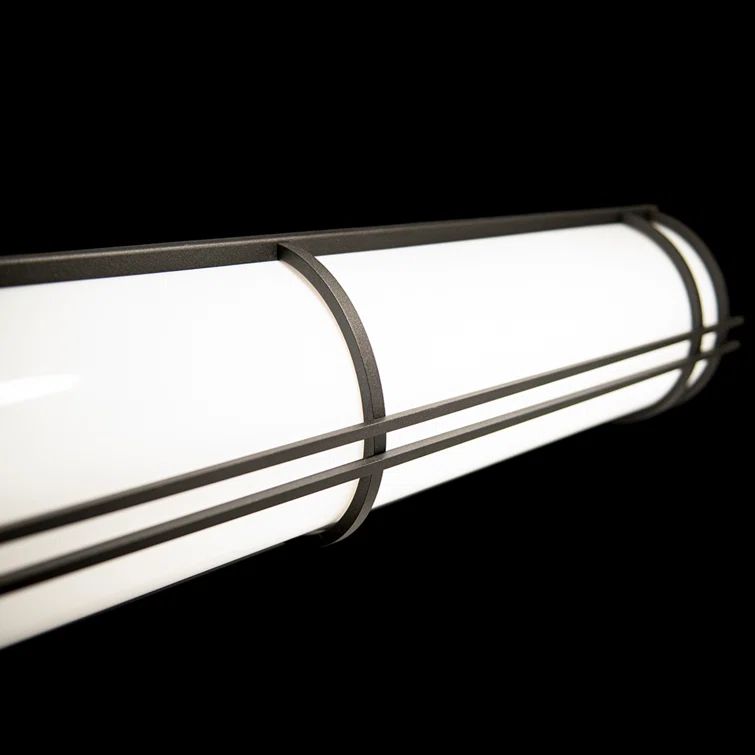 Art Deco Inspired 27'' Black LED Outdoor Wall Sconce