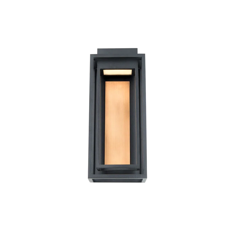 Dorne Aged Brass and Black LED Outdoor Wall Sconce
