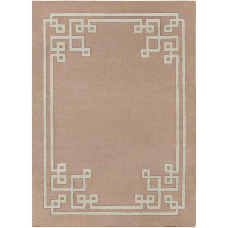 Alameda Dark Taupe Geometric Wool 8' x 11' Area Rug