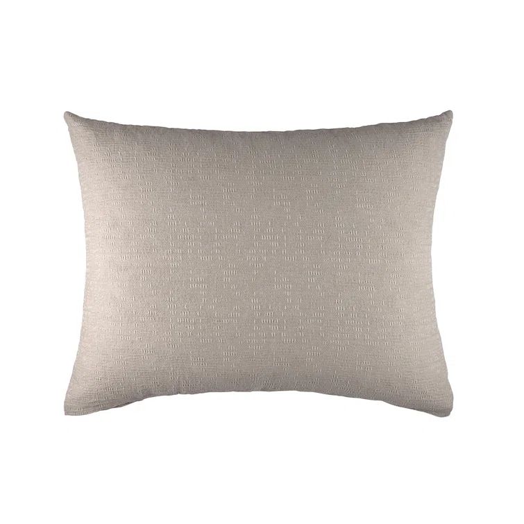 Elegant Gray Euro Rectangular Feather-Filled Decorative Pillow