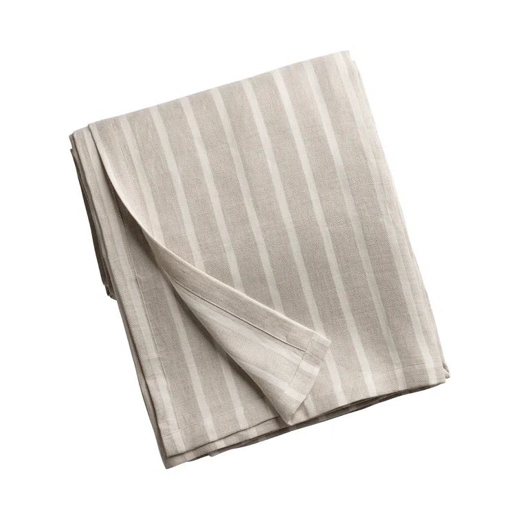 King Natural and White Cotton Muslin Blanket