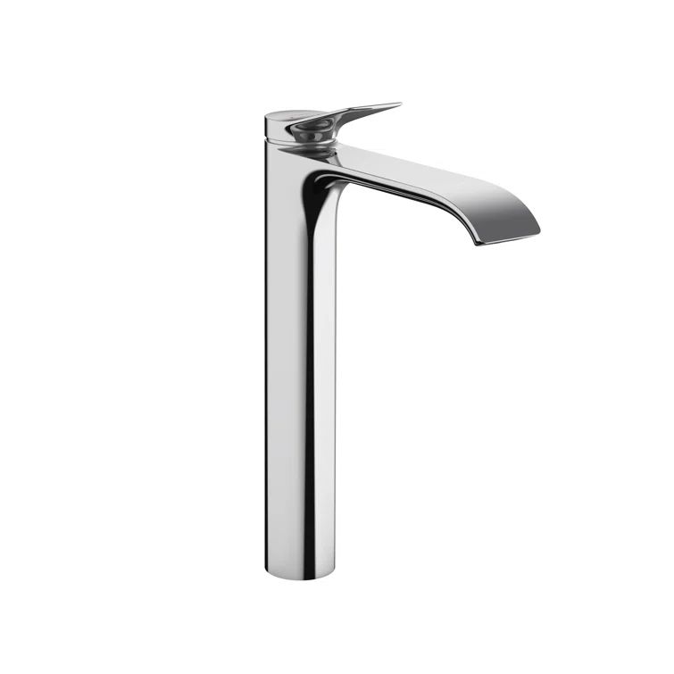 Modern Black Brass Single Hole Vessel Faucet