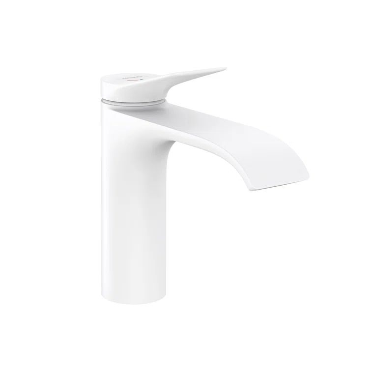 Elegant Matte Black Modern Single-Hole Brass Faucet with Waterfall Stream