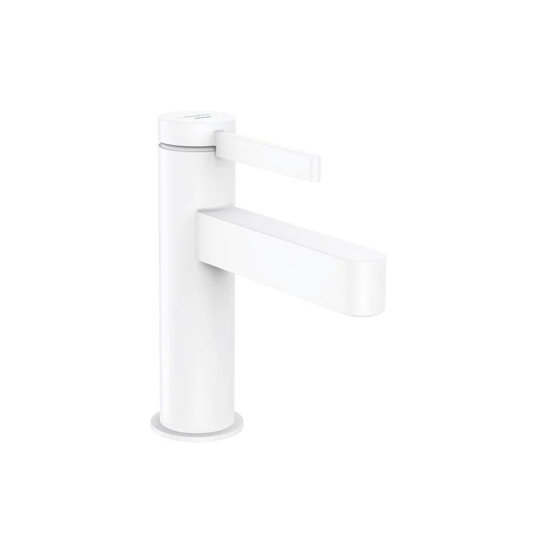Matte White Modern Single-Hole Brass Faucet