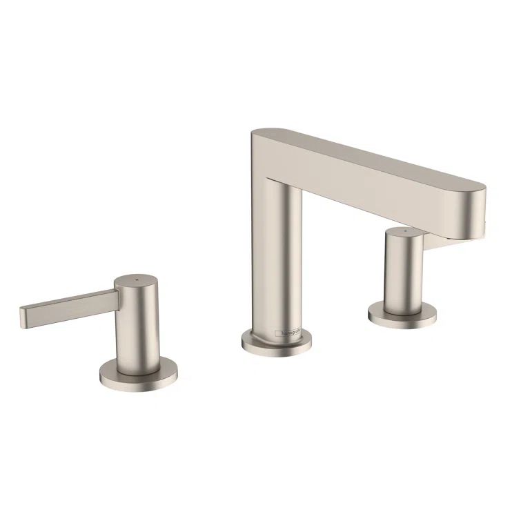 Modern Black and Nickel 3-Hole Widespread Bathroom Faucet