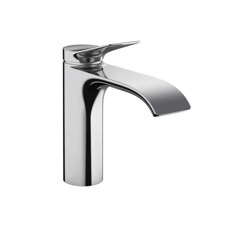 Chrome Modern Single Hole Bathroom Faucet with Pop-Up Drain