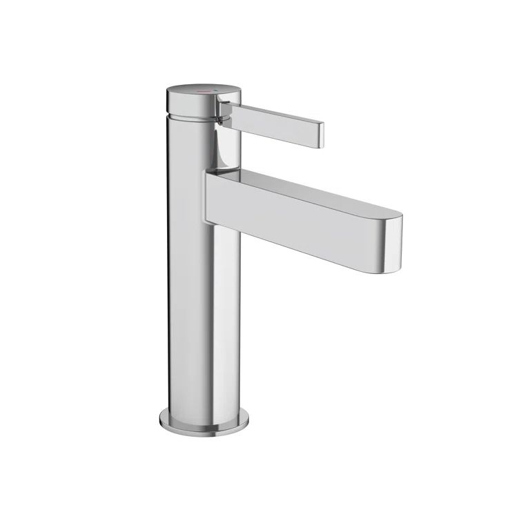Chrome Modern Single-Hole Bathroom Faucet with Pop-Up Drain