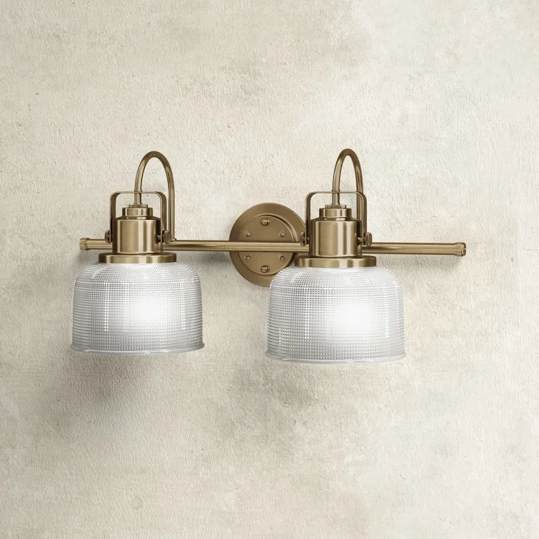 Archie Vintage Brass 17" Dimmable 2-Light Vanity Fixture