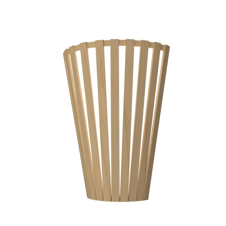 Maple Slatted Wood Modern Wall Sconce