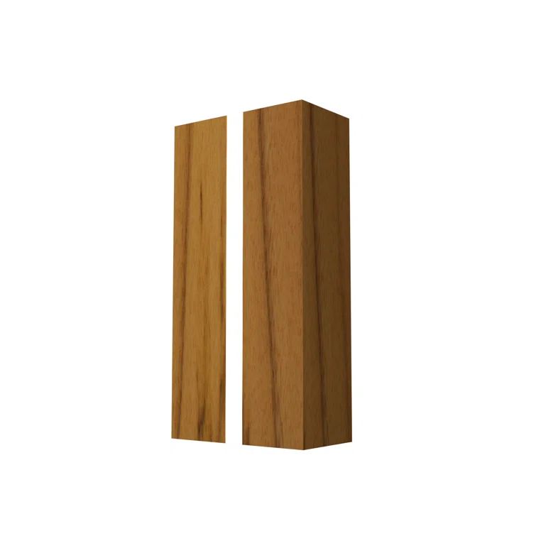 Teak Wood Modern Direct Wired Wall Sconce