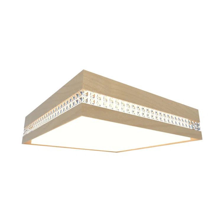 Maple and Crystal LED Flush Mount Ceiling Light