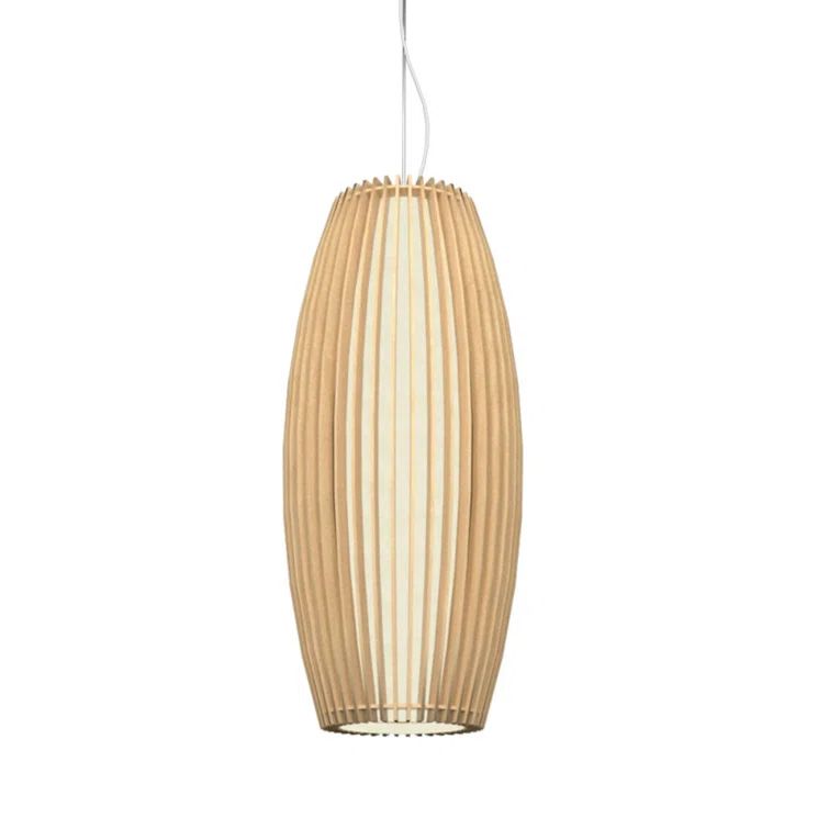 Maple Wood Contemporary Pendant Light with LED