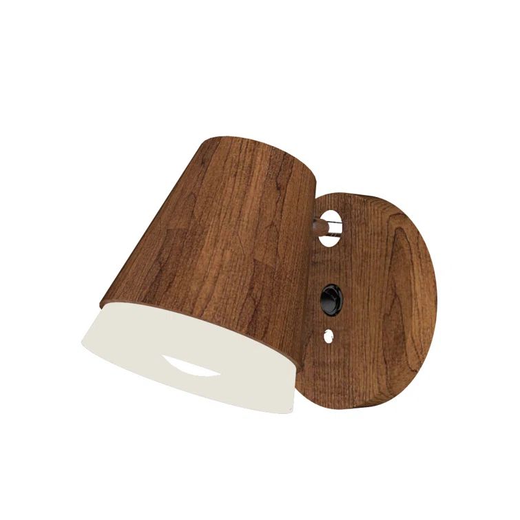 Imbuia Wood Veneer Direct Wired Sconce