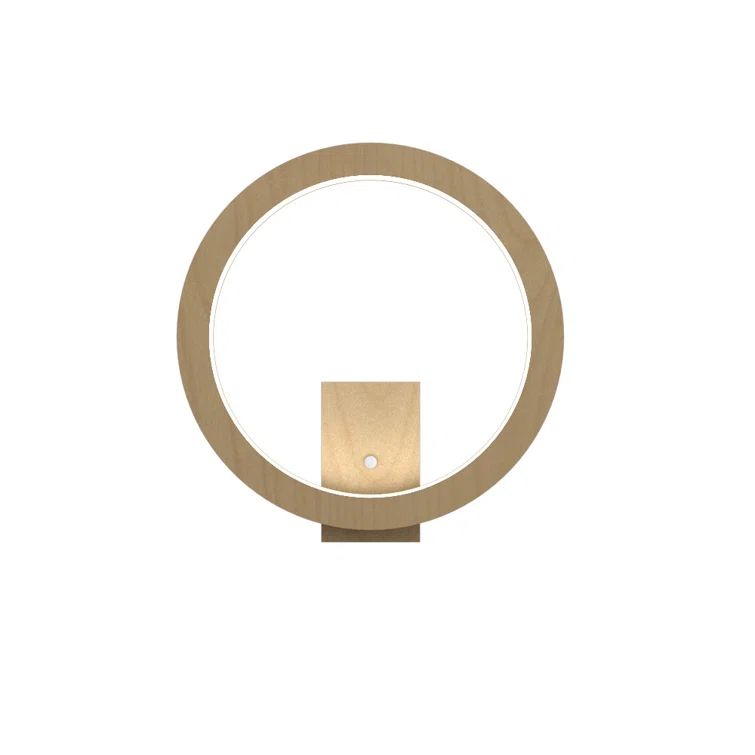 Maple LED Round Wall Sconce with Square Backplate