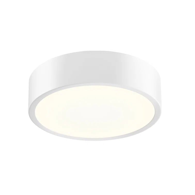 Pi Textured White 10" LED Glass Surface Mount Light