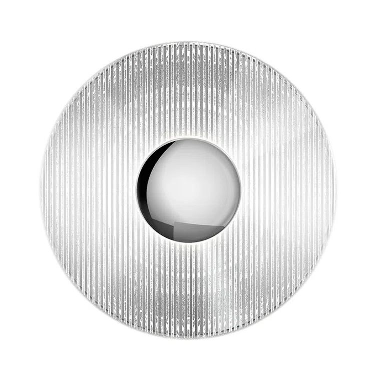 Sleek Polished Chrome Dimmable LED Wall Sconce with Clear Disc