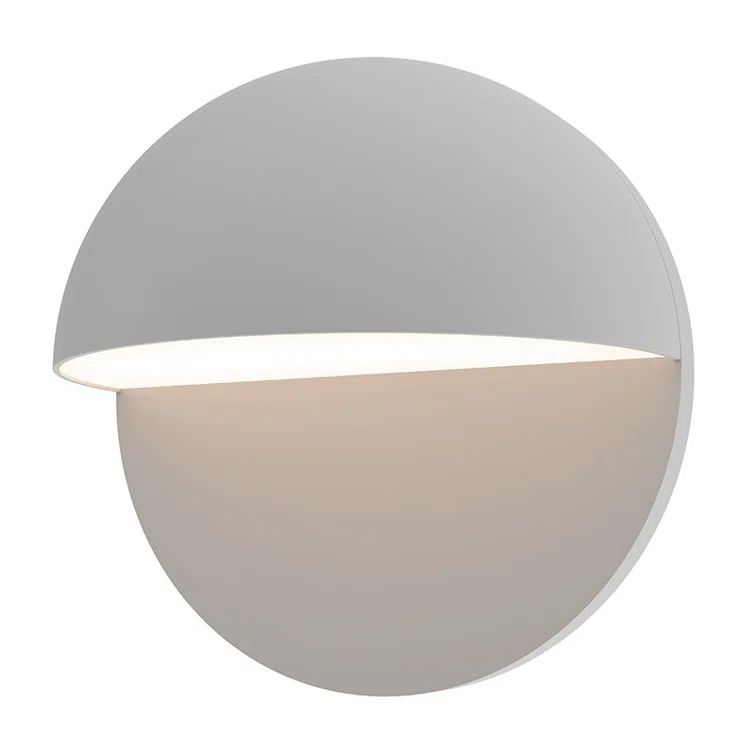 Mezza Cupola Textured Gray Dimmable LED Wall Sconce