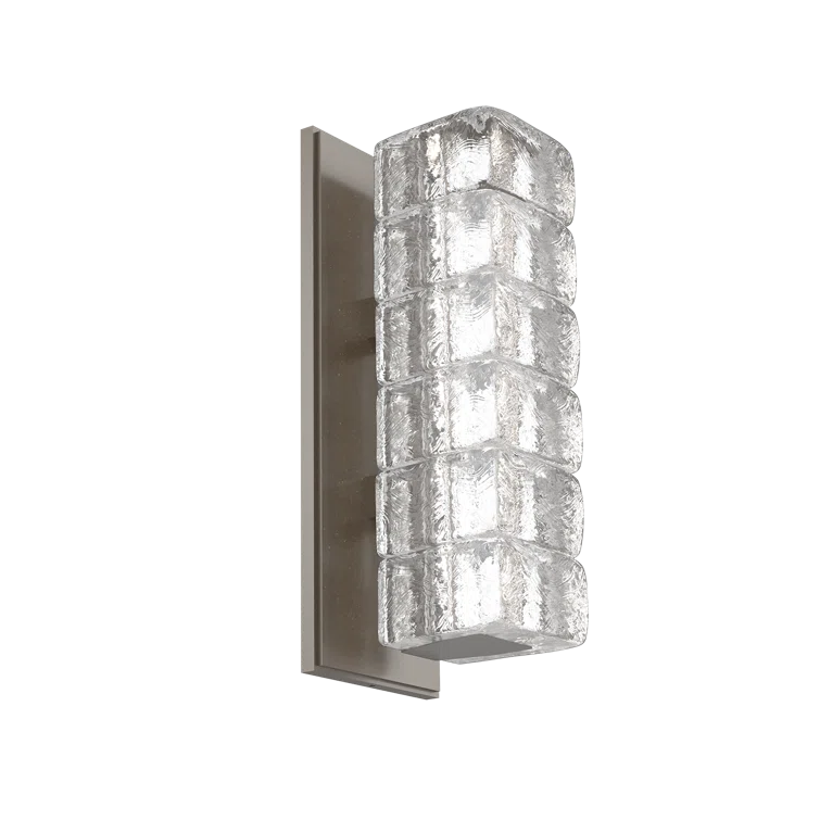 Graphite Clear Glass Modern Wall Sconce with LED Light