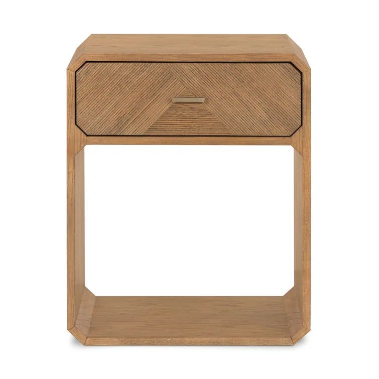 Contemporary Caspian 20.5'' Brown Ash Veneer Nightstand